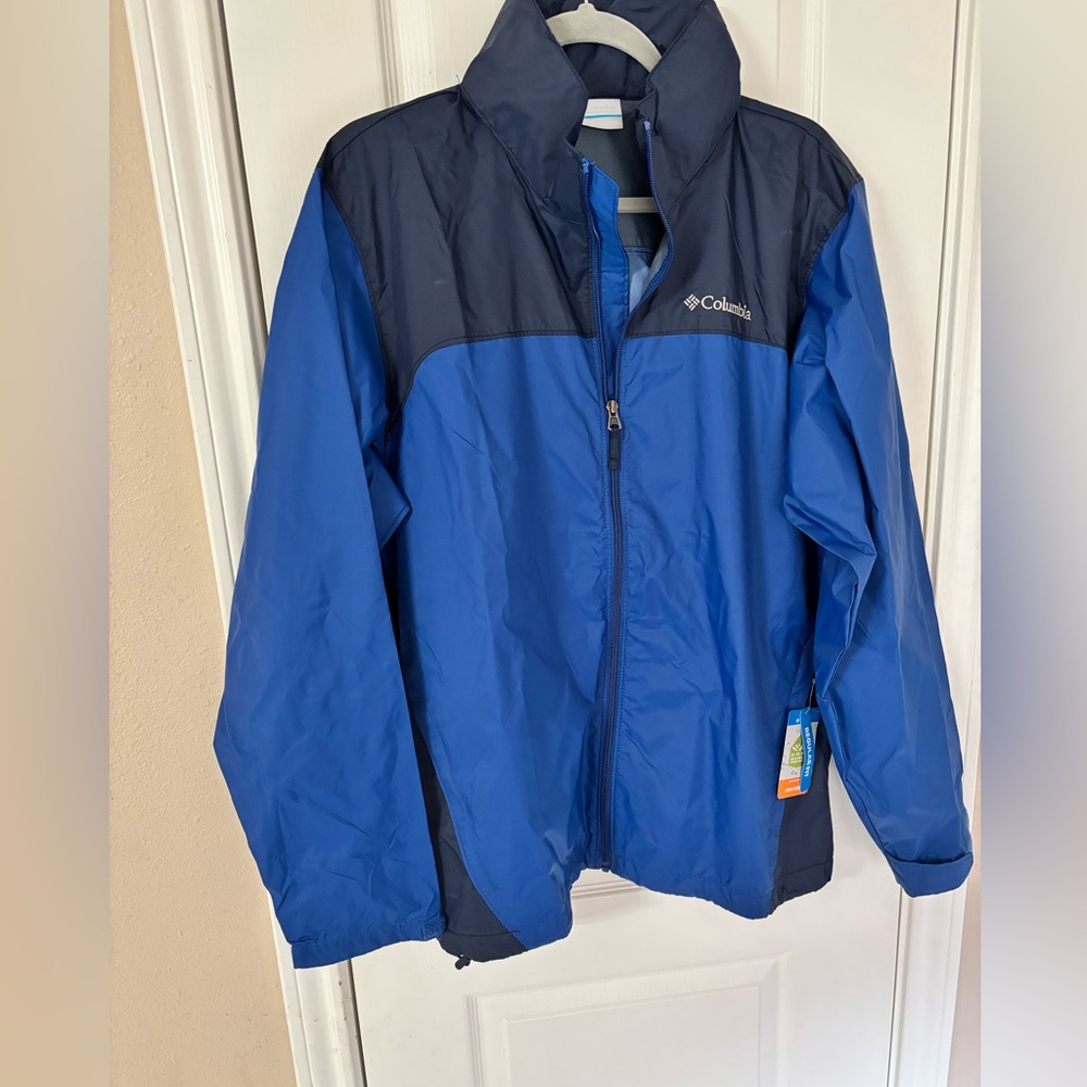 Columbia NWT Medium Omni Shield Waterproof Outdoors Blue Windbreaker Jacket